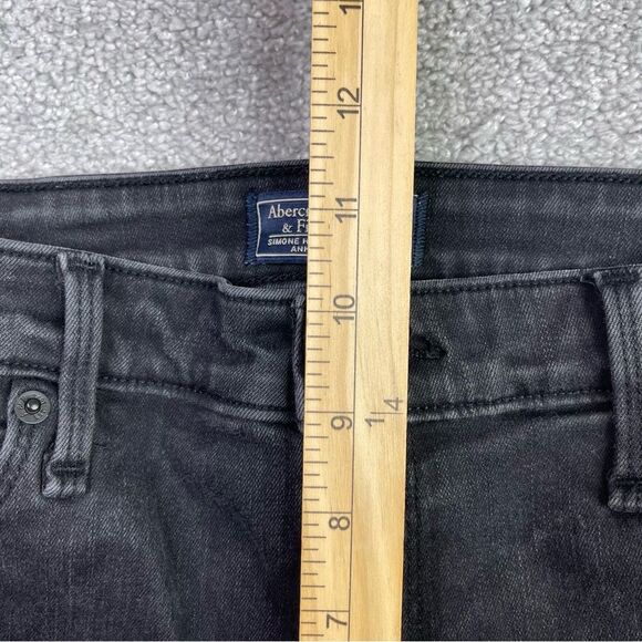 Abercrombie & Fitch Jeans Women's 29 Black Simone High Rise Ankle Skinny - Picture 7 of 10